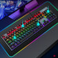 Anti-ghosting Spill Resistant Wired 104 Keys Gaming Keyboard with RGB Backlit for Windows / Mac