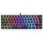 Anti-ghosting Ultra Compact 61 Keys Wired Gaming Keyboard with Colorful Backlit for Windows / Mac