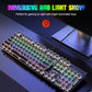 Spill Resistant Wired 104 Keys Gaming Keyboard with Multimedia Keys & RGB Backlit for Win / Mac