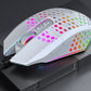 2.4GHz Wireless Honeycomb Design Gaming Mouse with RGB Backlight & Mute Buttons for Windows/Mac, 95g