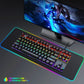 Anti-ghosting Spill Resistant Compact 87 Keys Wired Gaming Keyboard with RGB Backlit for Windows / Mac